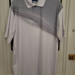 Stylish White and Gray Polo Shirt